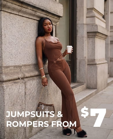 SHOP JUMPSUITS & ROMPERS FROM $7