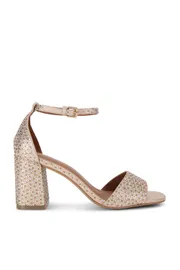 'Square Block Heel' Fabric Heels