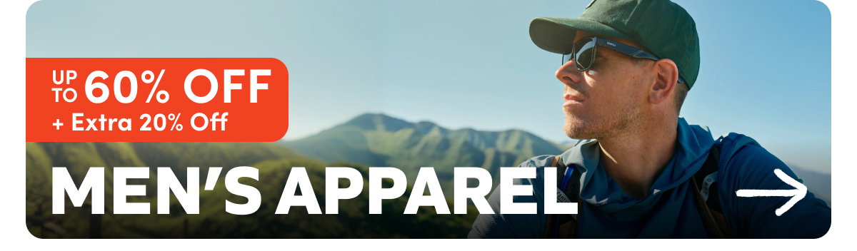 Men's Apparel: Up to 60% Off + Extra 20% Off. Shop Now!