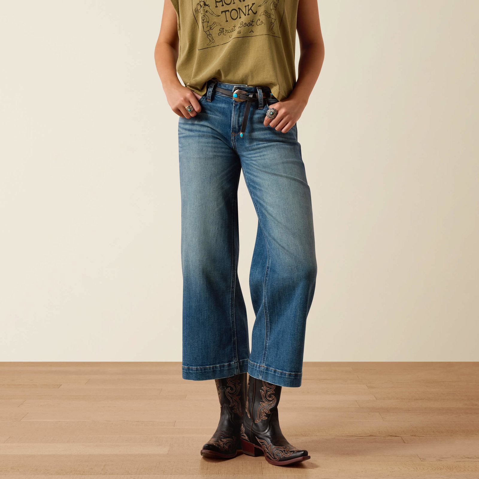 Women’s Perfect Rise Jazmine Wide Leg Crop Jeans