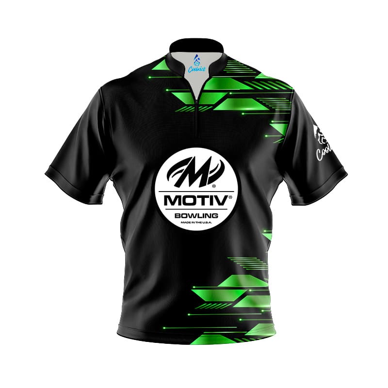 Image of Green Luxury Strikes Fast Track CoolWick Bowling Jersey - Motiv