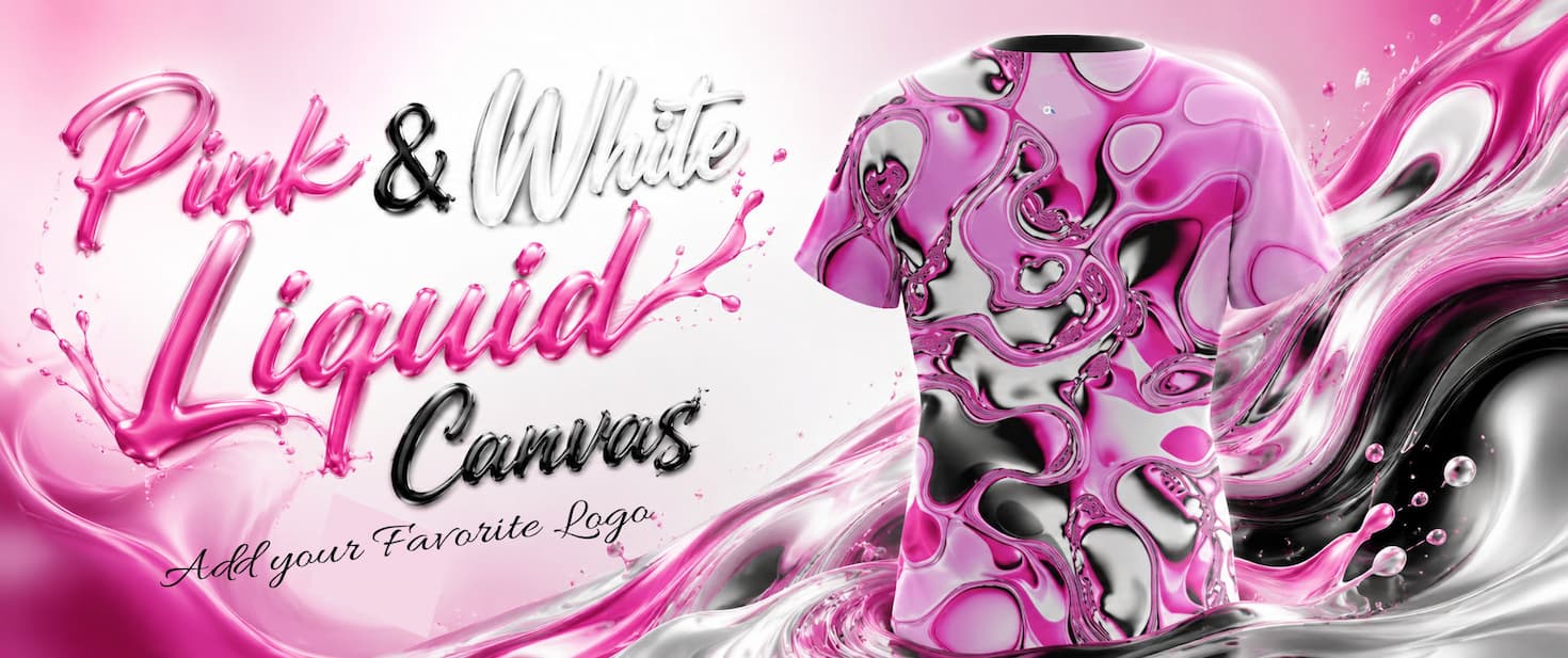 Pink White Liquid Jersey