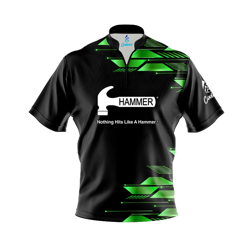Image of Green Luxury Strikes Fast Track CoolWick Bowling Jersey - Hammer