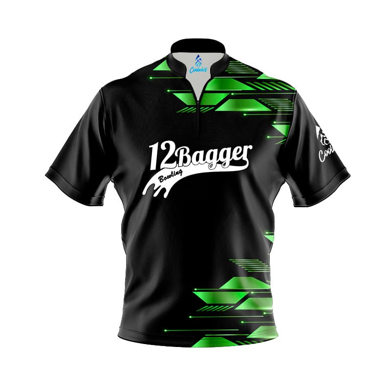 Image of Green Luxury Strikes Fast Track CoolWick Bowling Jersey - 12Bagger