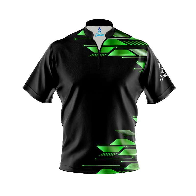 Image of Green Luxury Strikes Fast Track CoolWick Bowling Jersey - Plain