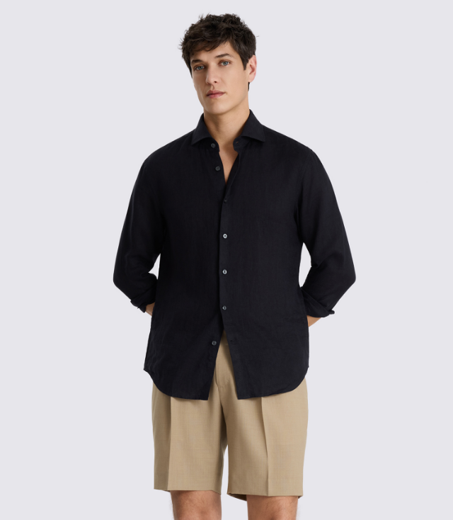Camel Wool Pleated Shorts