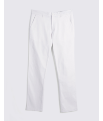 Tailored Fit Off-White Cotton-Stretch Chinos