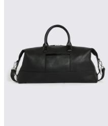 Black Grained Leather Holdall