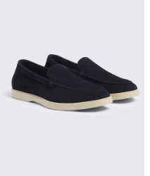 Navy Lewisham Relaxed Suede Loafers