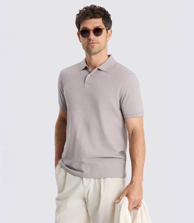 Granite Cotton Piqué Polo Shirt