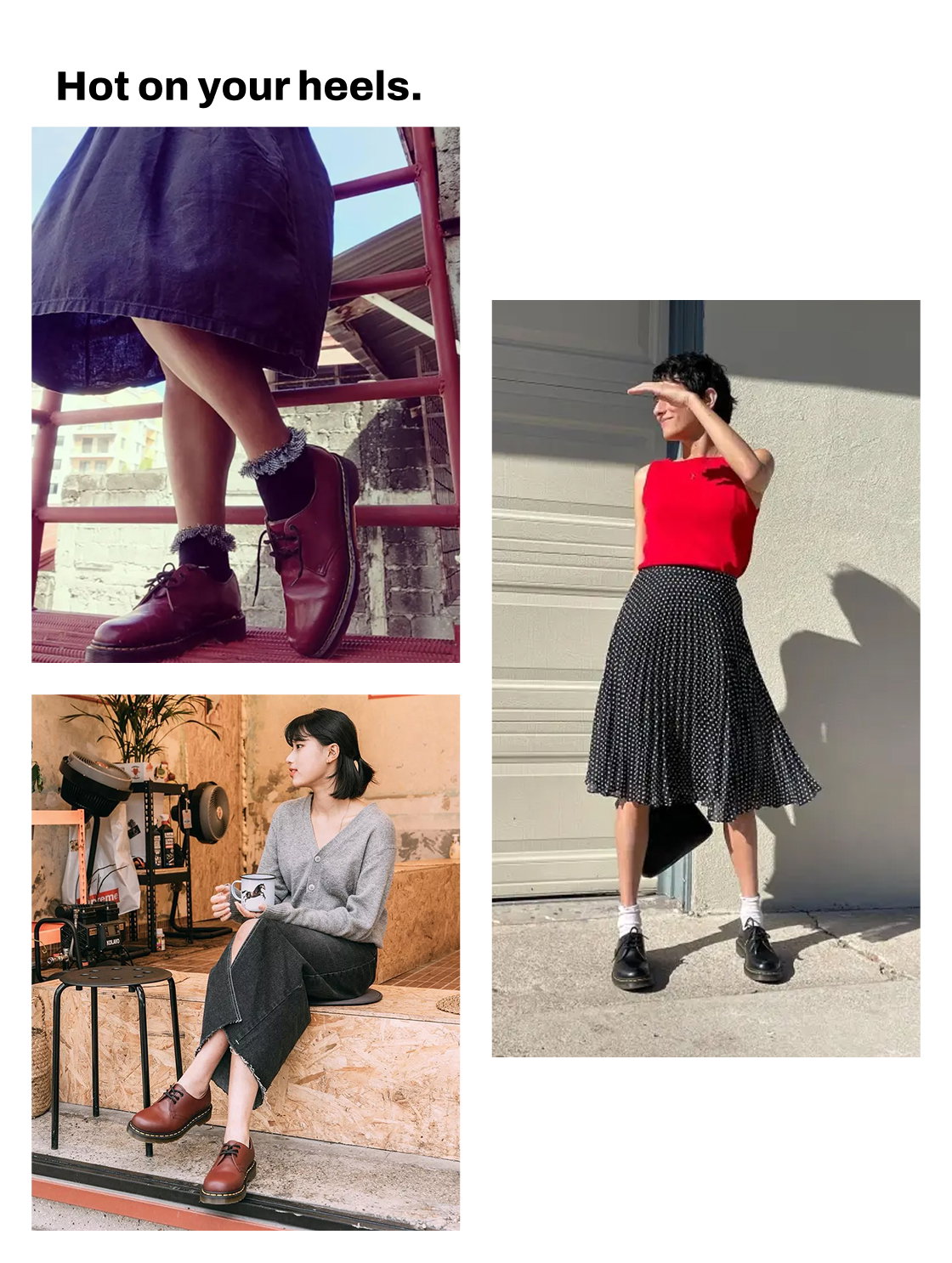 Images of people wearing the 1461 shoe 