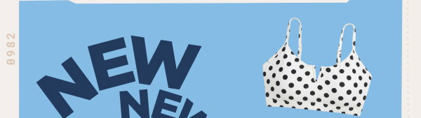 Polka Dot U Ring Bikini Top