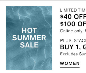$40 Off $120 | $75 Off $200 | $100 Off $250 with Code: 1038 + BOGO 50% Off Everything ; Shop Women's Clothing