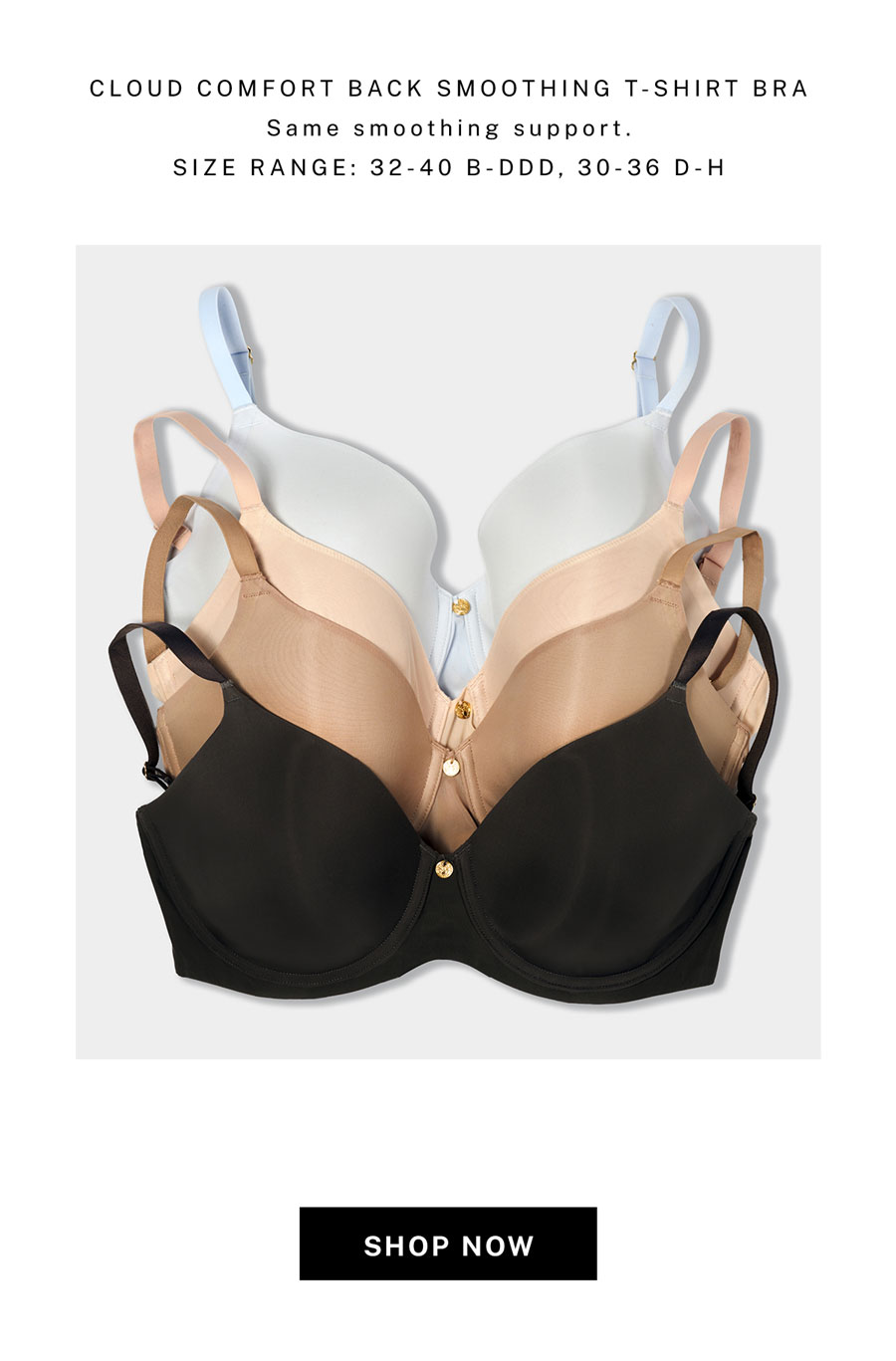 Cloud Comfort Back Smoothing T-Shirt Bra. 