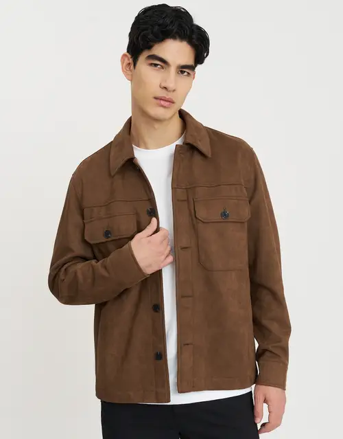 Faux Suede Smart Jacket