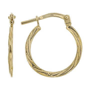 10K Gold Filled Twisted Hoop Earrings