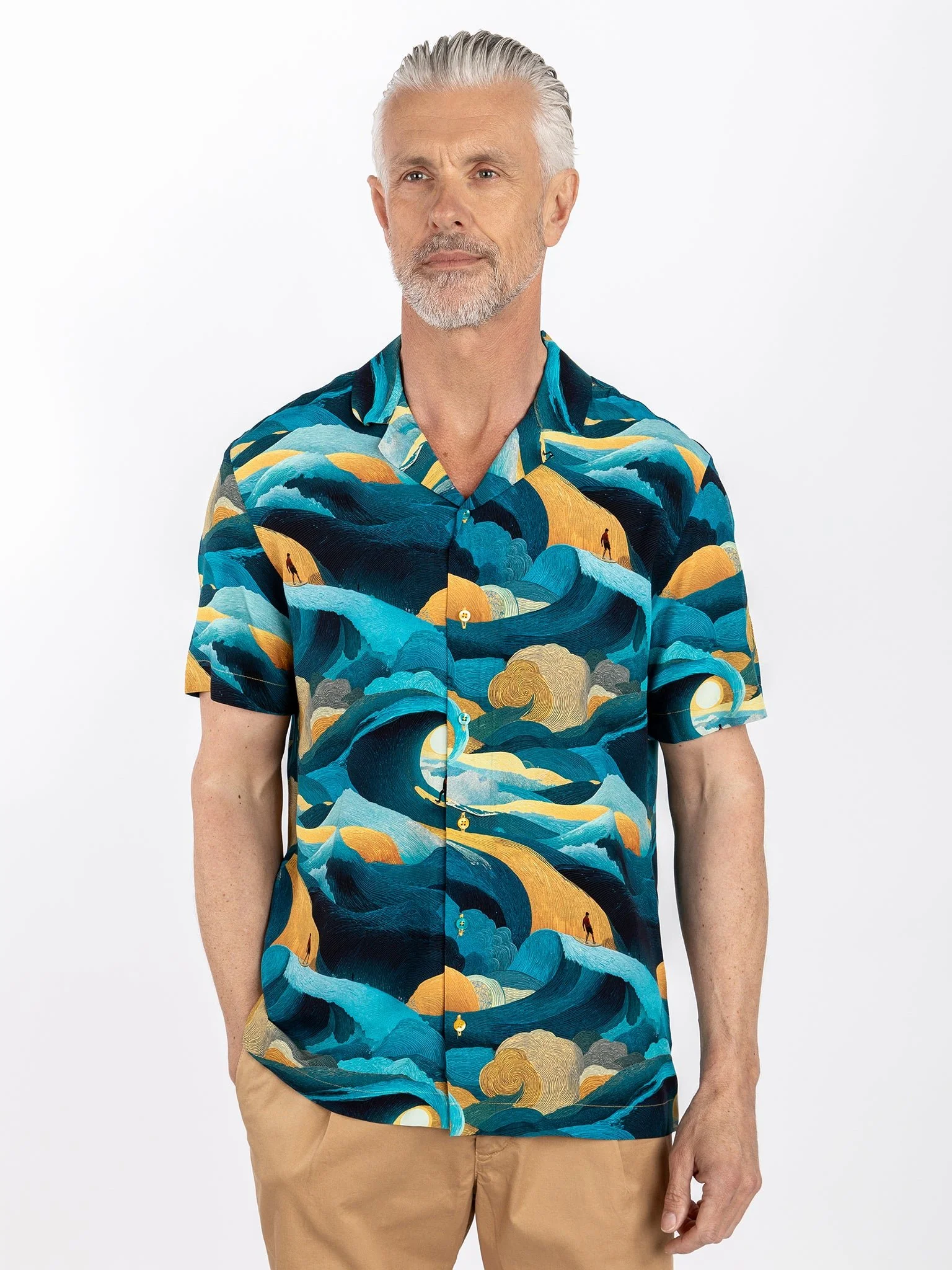 Image of THE MIDNIGHT TIDE HAWAIIAN SHIRT