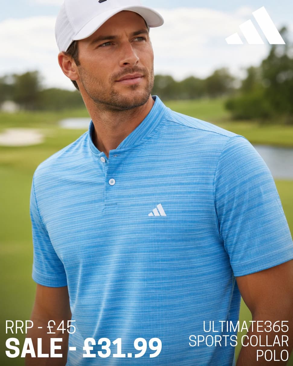adidas Golf Mens Ultimate365 Sports Collar Stretch Wicking Polo Shirt