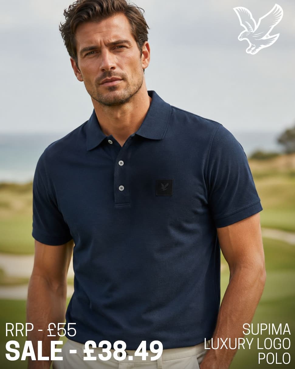Lyle & Scott Mens Supima Cotton Short Sleeve Luxury Logo Golf Polo Shirt
