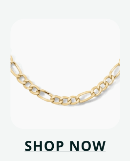 Gold chain with pattern of three short circular links & oval link. Click here to shop now