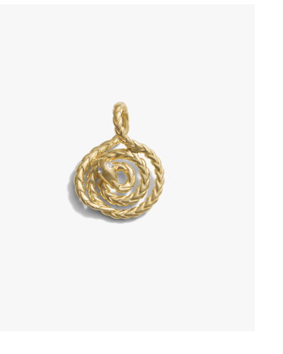Mini Emerald Spiral Snake Coin