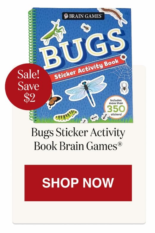 Bugs Sticker Book Brain Games [Click here to Shop Now]