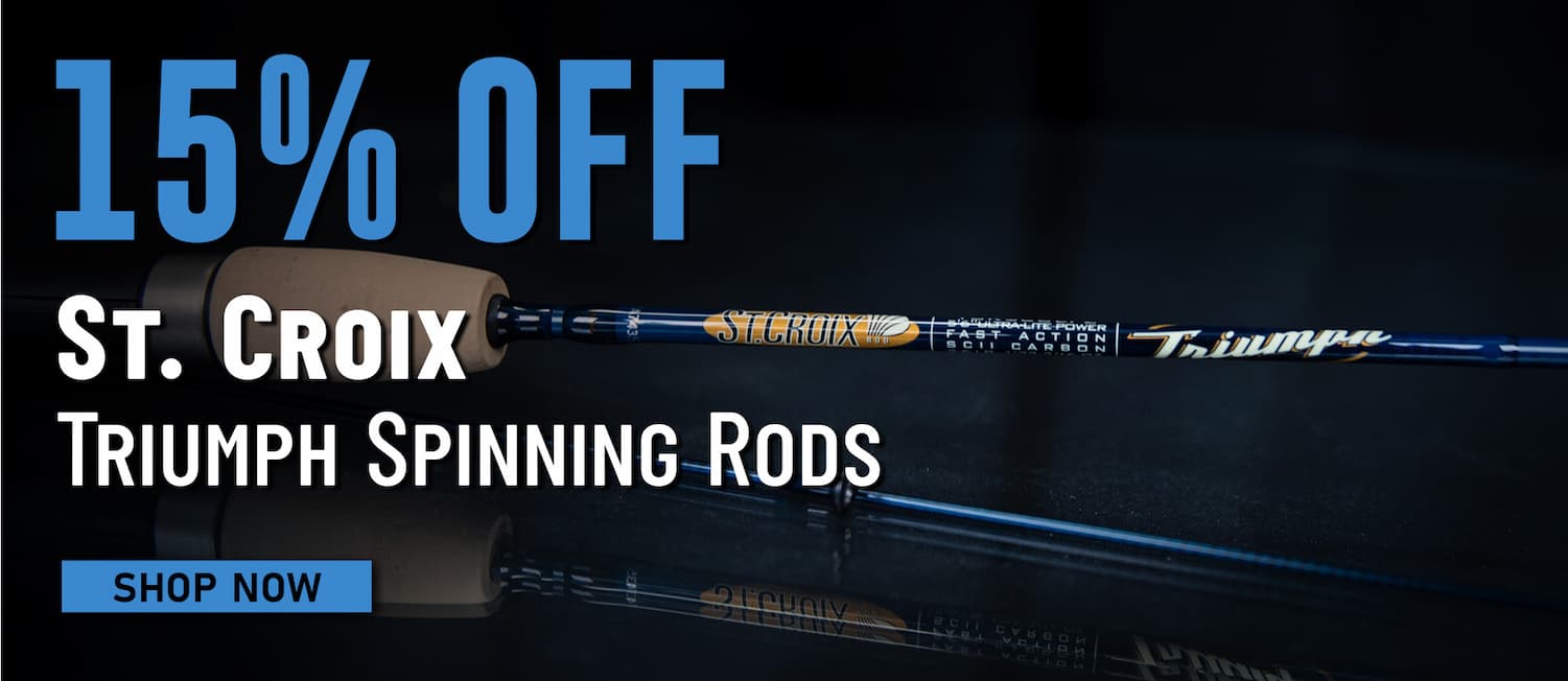 15% Off St. Croix Triumph Spinning Rods Shop Now