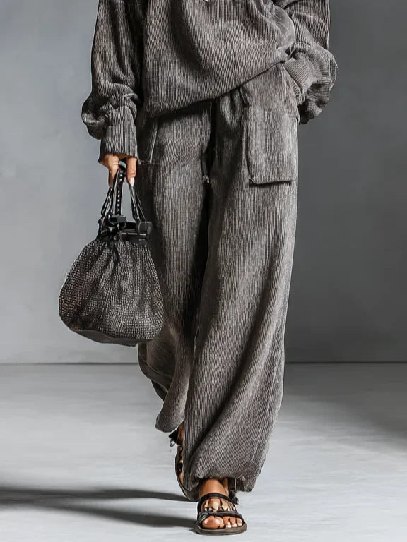 Image of Casual Plain Straight Pants