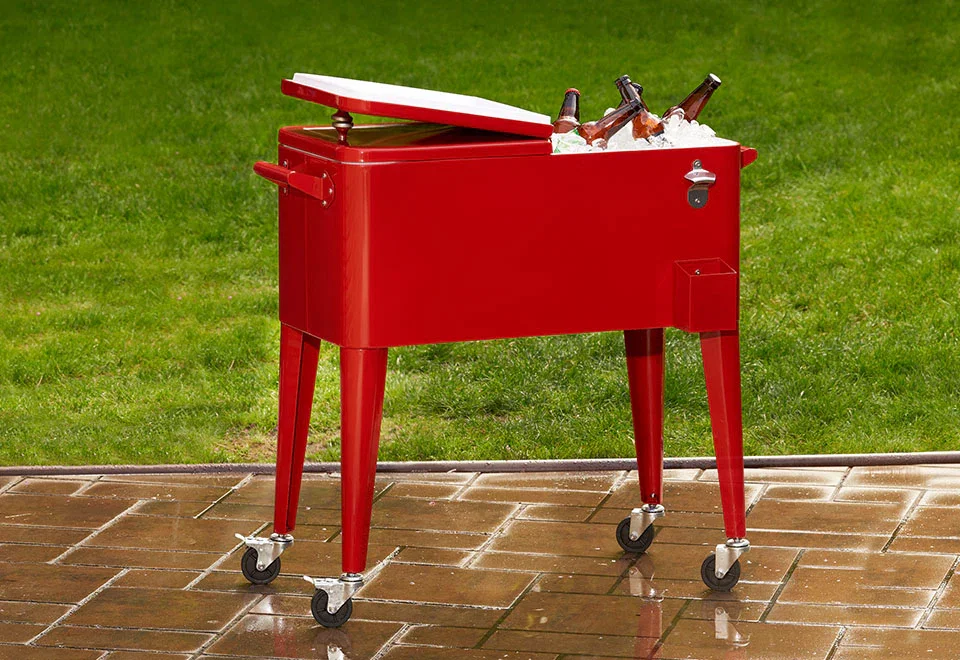 Image of Retro Patio Cooler Cart