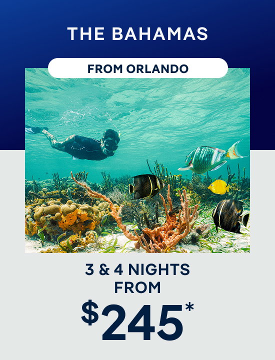 The Bahamas – 3 & 4 Nights From Orlando (Port Canaveral) – Click to View Cruises & Book Now
