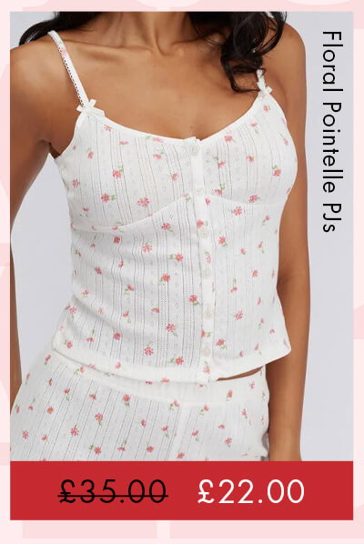 Floral pointelle short pyjama set 