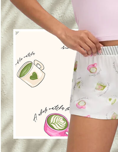 Matcha woven short pyjama set 
