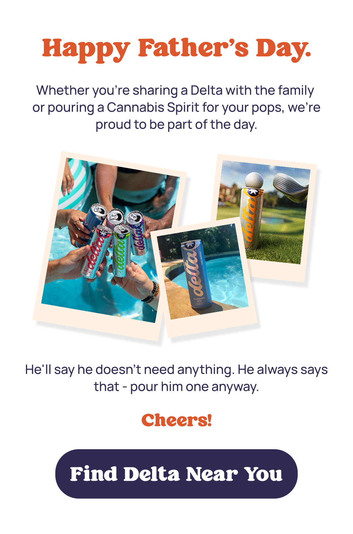 Happy Father's Day. Whether you're sharing a Delta with the family  or pouring a Cannabis Spirit for your pops, we're proud to be part of the day.