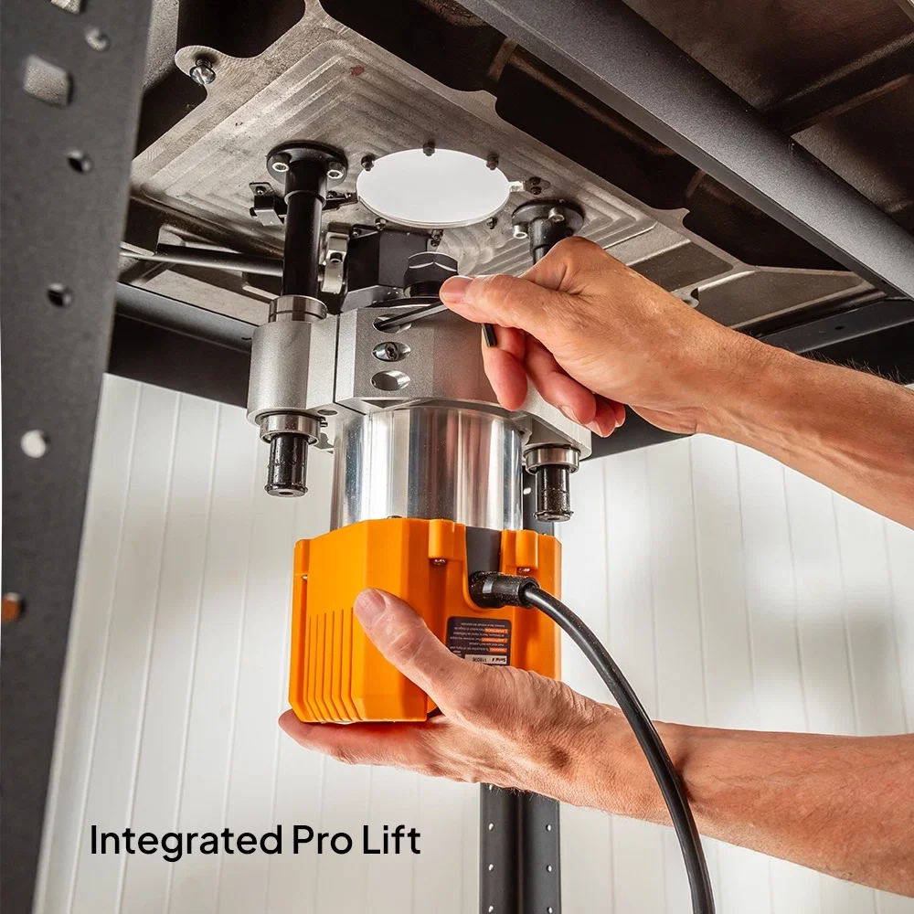 Attaching router to lift