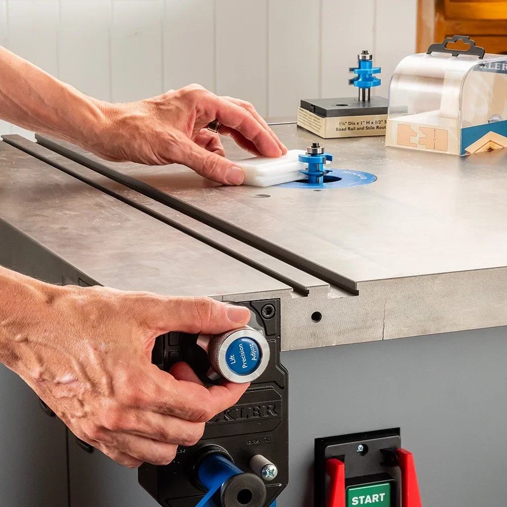 Setting router bit height