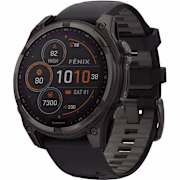 Garmin fenix 8 Solar Sapphire Multisport GPS Smartwatch - Carbon Gray DLC - 47mm