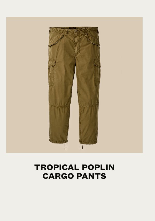 Tropical Poplin Cargo Pants
