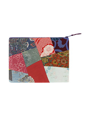 Handmade make-up pouch crafted from vintage kimono silk fabric. - Shop Now.
