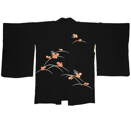 Traditional Japanese haori jacket made from vintage silk. - Shop Now.