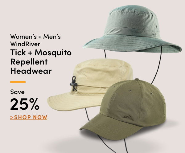 Women's + Men's WindRiver Tick & Mosquito Repellant Headwear Save 25%