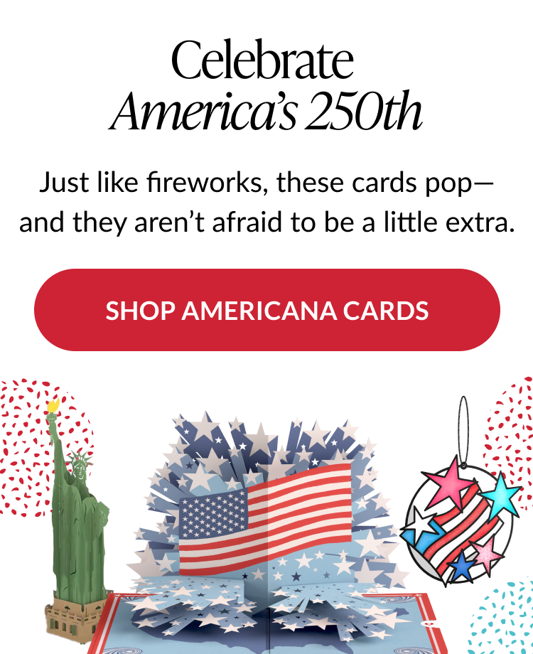 Celebrate America's 250th with Americana pop-up cards