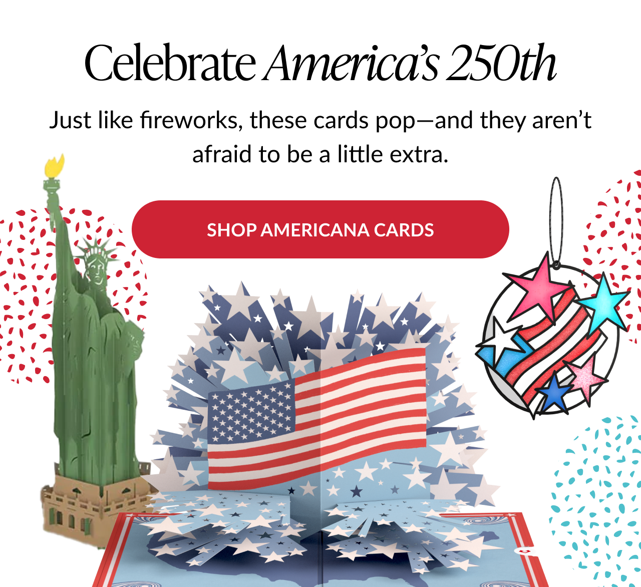 Celebrate America's 250th with Americana pop-up cards