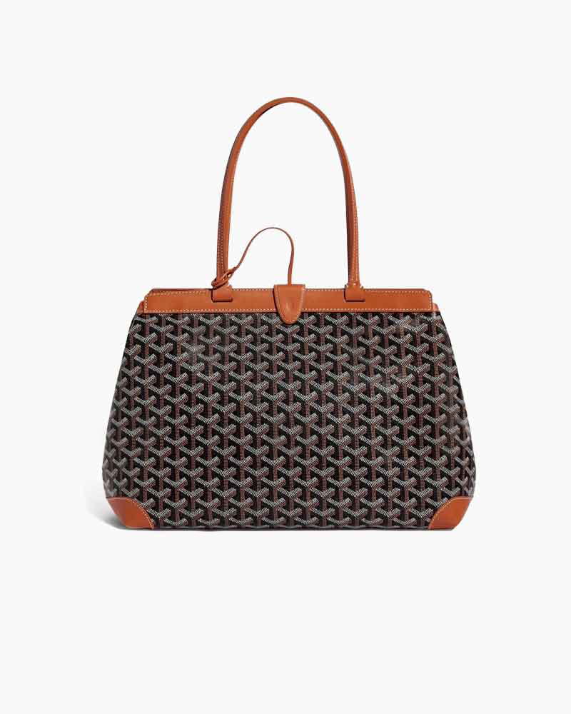Classic Travel Inspired Monogram Leather Tote Bag