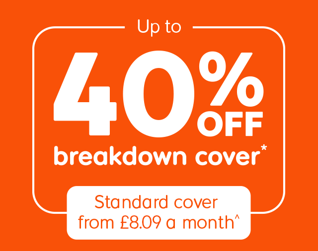 Up to 40% off breakdown cover