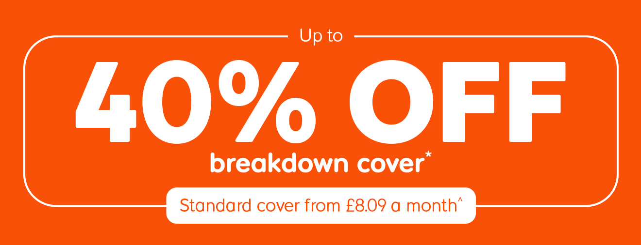 Up to 40% off breakdown cover