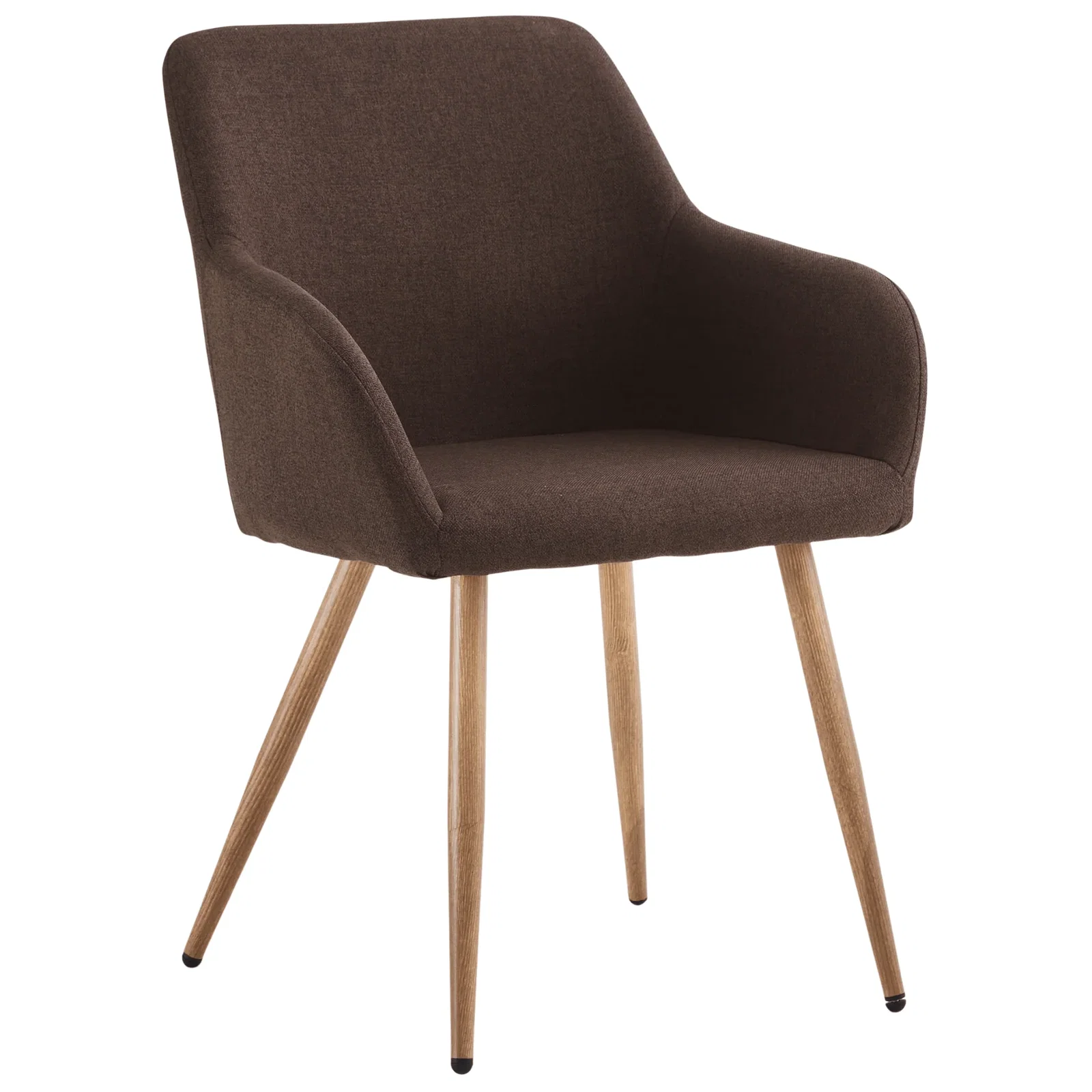 Image of Jenna spisebordstol - brun tekstil med egelook. Brudt emballage (OU12502)