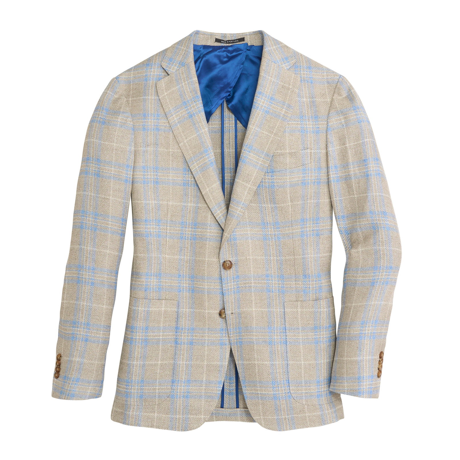 Image of Fratelli Pelican Plaid Sport Coat - Pelican