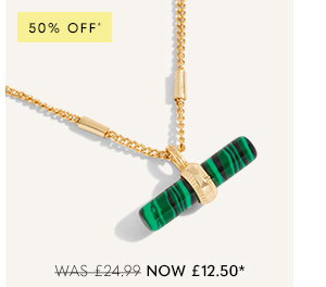 Aura Malachite Bar Necklace
