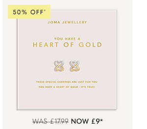 Forever Yours 'You Have A Heart Of Gold' Earrings