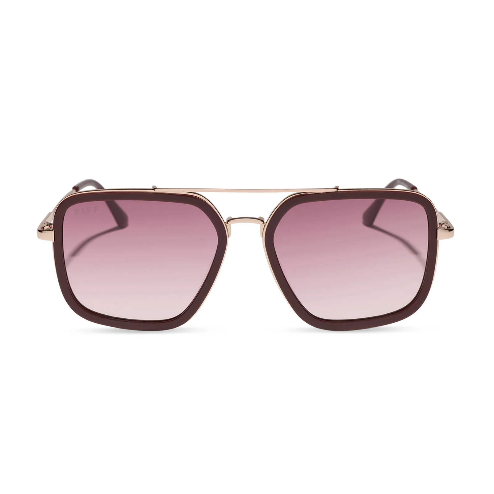 Image of JORDAN - RUGBY RED + BURGUNDY GRADIENT SUNGLASSES